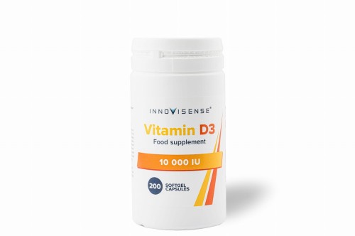 Vitamin D3 Innovisense 10 000 IU - natürliches Vitamin in Kapseln
